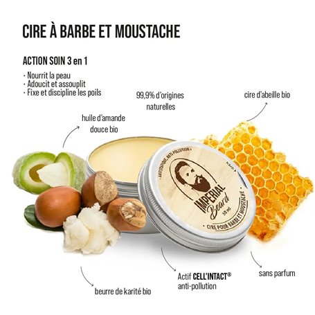 Trousse Huiles et Cire pour Barbe et Moustache Imperial Beard - 3