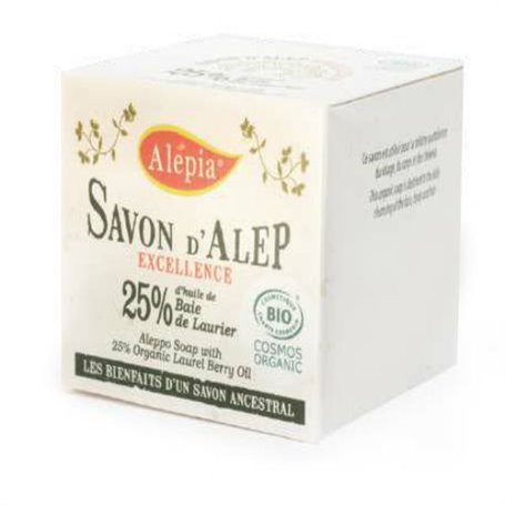 Aleppo Excellence Organic Soap 25% Laurel Berry Oil Alepia - 1