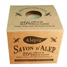 Savon d'Alep Tradition 25% Huile de Baie de Laurier FR Alepia - 1