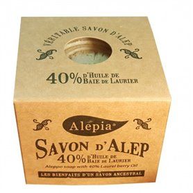 Savon d'Alep Tradition 40% Huile de Baie de Laurier FR Alepia - 1