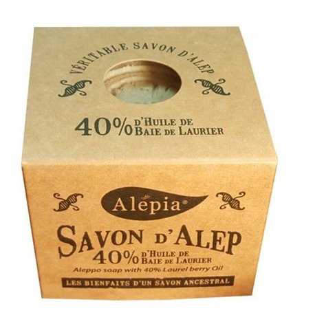 Savon d'Alep Tradition 40% Huile de Baie de Laurier FR Alepia - 1