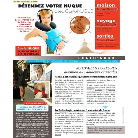 ConfoNuque Cale Nuque à Mémoire de Forme Ineldea - 1