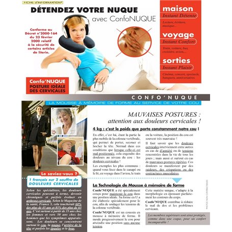 ConfoNuque Cale Nuque à Mémoire de Forme Ineldea - 1