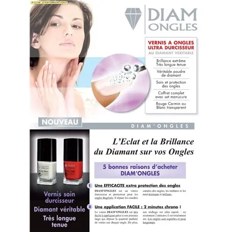 DiamOngles Vernis à Ongles à la Poudre de Diamant Ineldea - 1