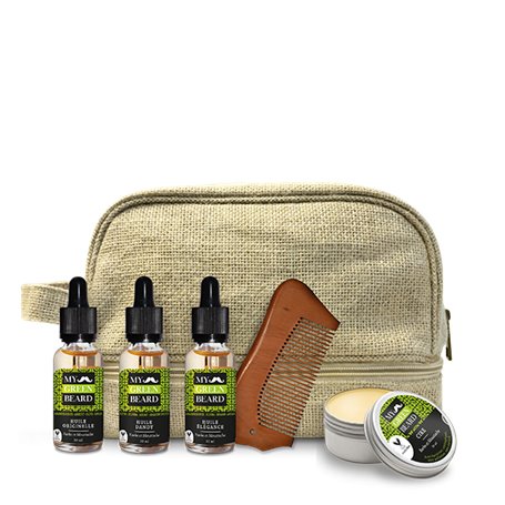 TROUSSE.HUILE.CIRE.MGB Kit Óleo e Cera para Barba e Bigode
