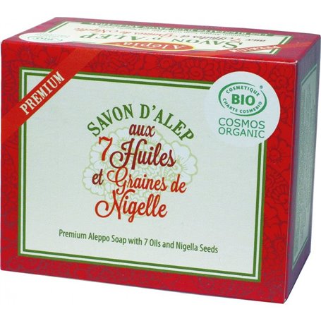 Savon d'Alep Premium BIO aux 7 Huiles et aux Graines de Nigelle Alepia - 1