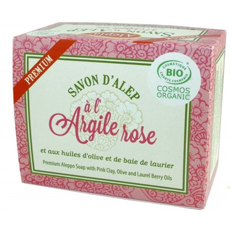 AR0232 Sabonete orgânico Premium Aleppo com argila rosa
