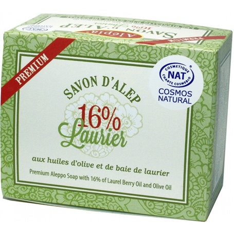 Aleppo Premium Organic Soap 16% Laurel Bay Oil Alepia - 2