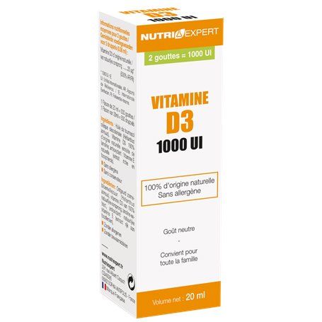 Vitamine D3 Vitamina D3 natural 1000 UI de apoio ósseo e imunidade
