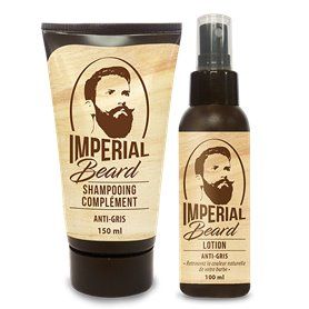 Lotion et Shampoing Anti Barbe Grise Imperial Beard - 1