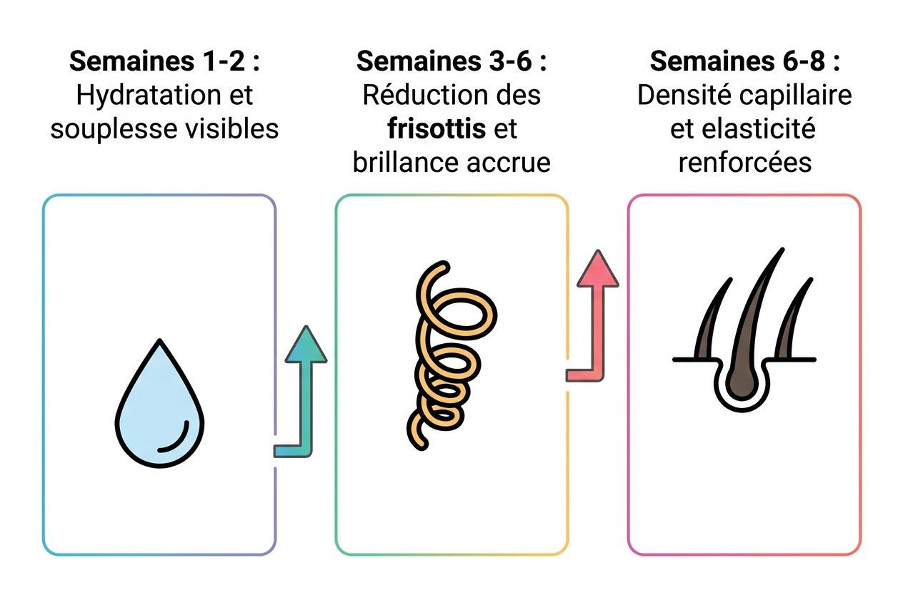 Chronologie des résultats de l'acide hyaluronique